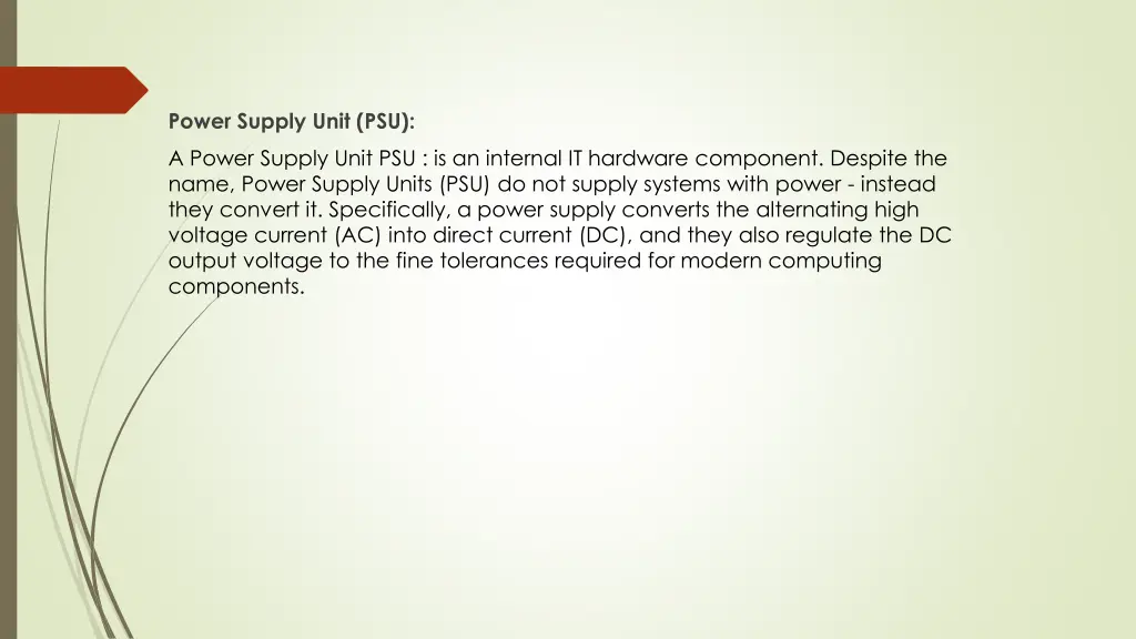 power supply unit psu