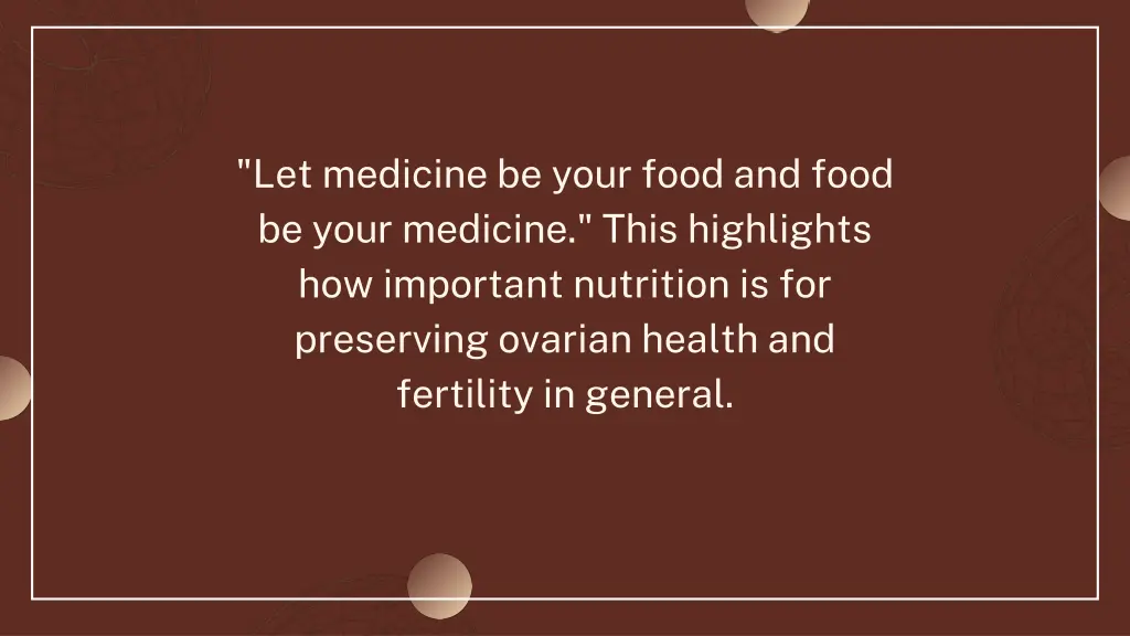 let medicine be your food and food be your