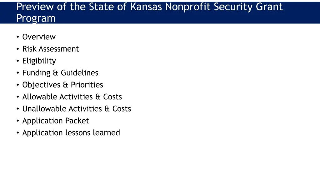preview of the state of kansas nonprofit security