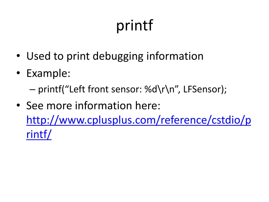 printf