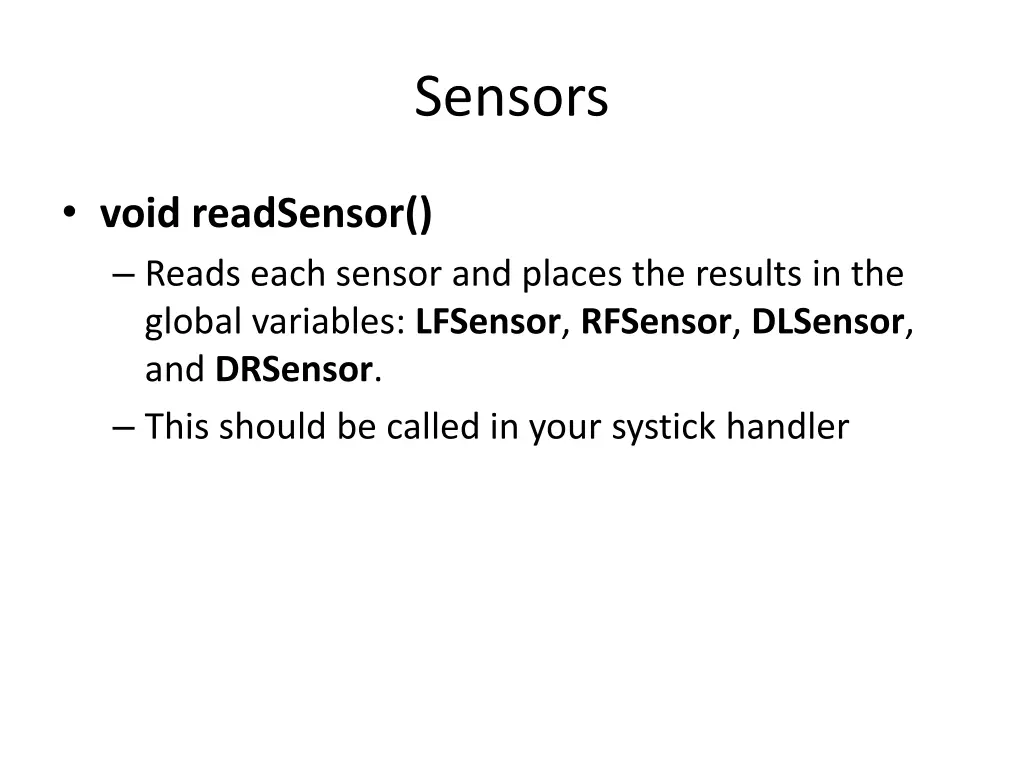 sensors