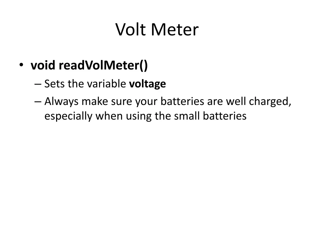 volt meter