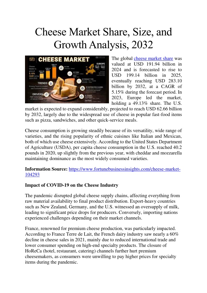 cheese market share size and growth analysis 2032