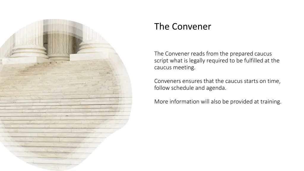the convener