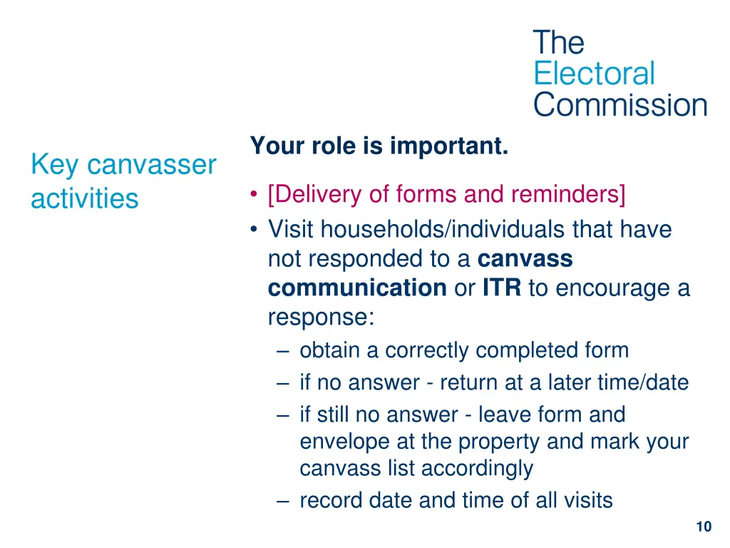 your role is important