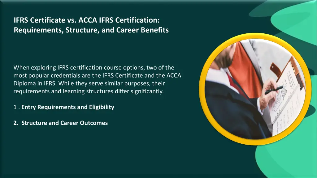 ifrs certificate vs acca ifrs certification