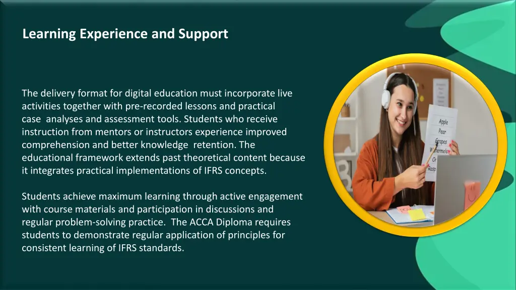 learning experience and support