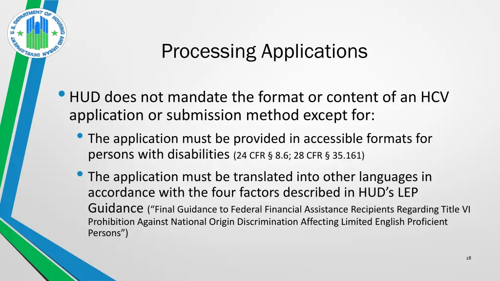 processing applications