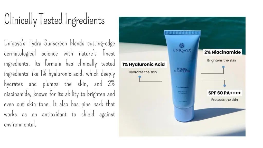 clinically tested ingredients