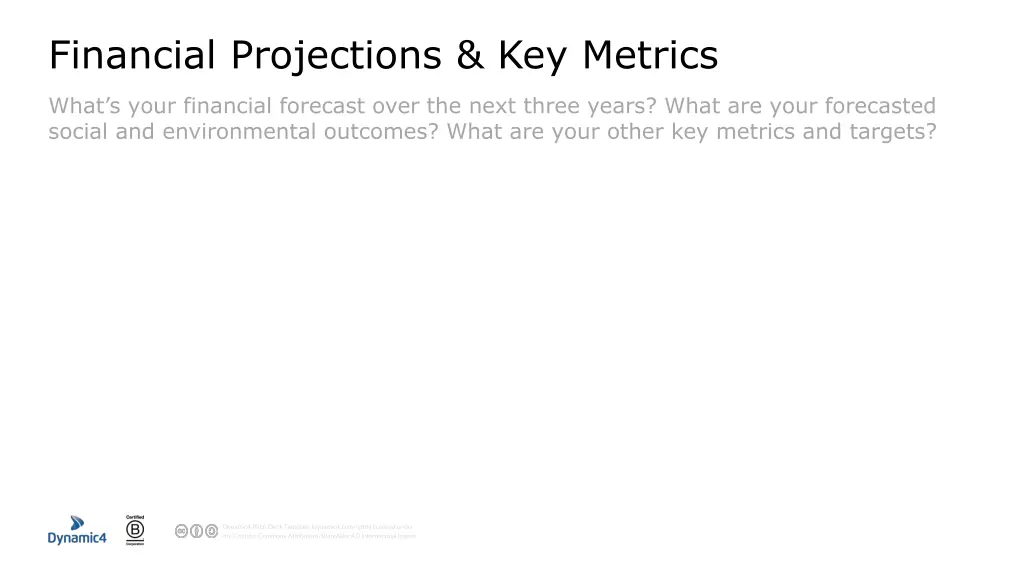 financial projections key metrics