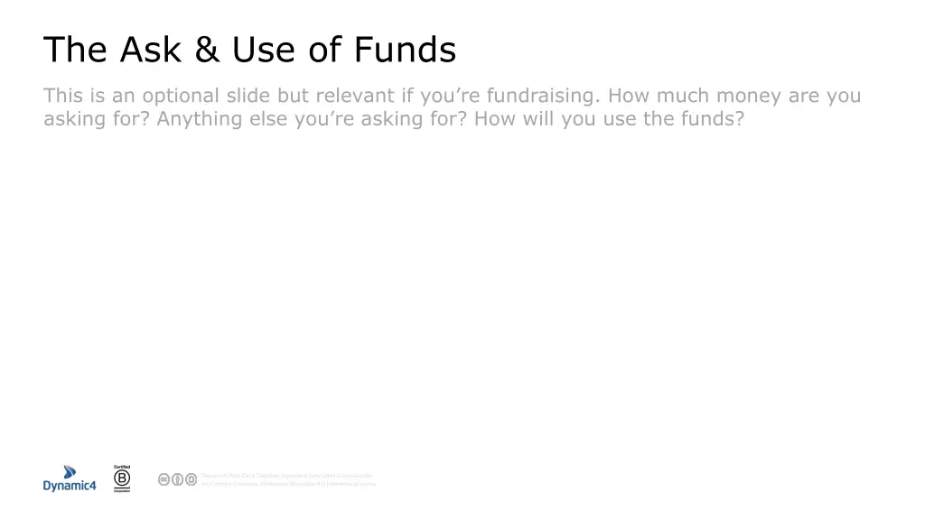 the ask use of funds