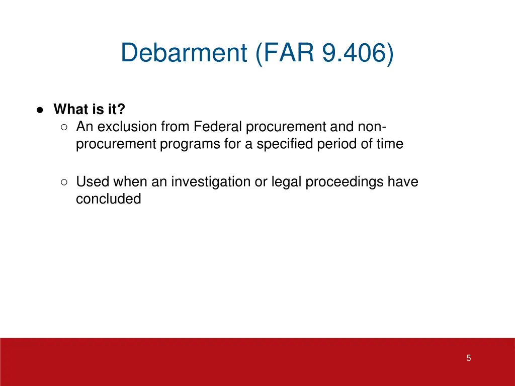 debarment far 9 406