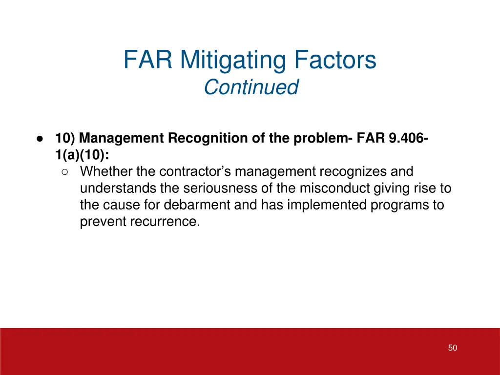 far mitigating factors continued 4