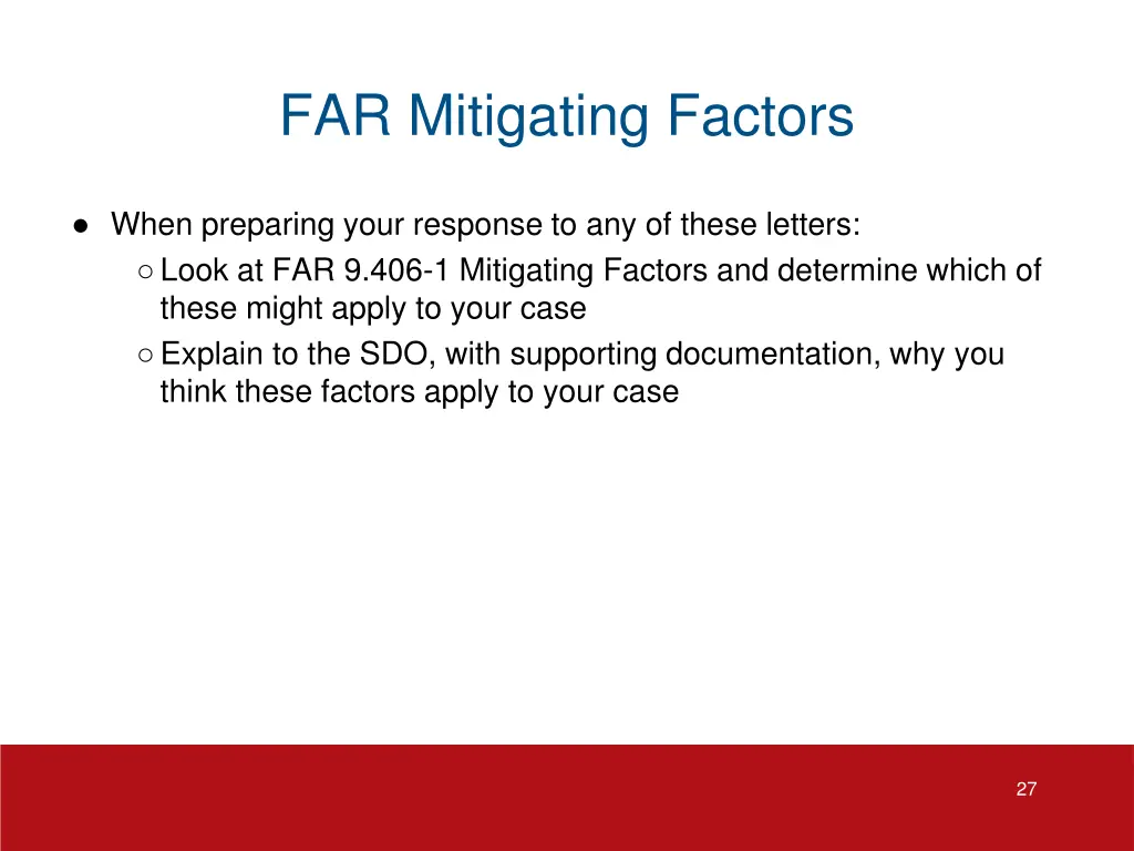 far mitigating factors