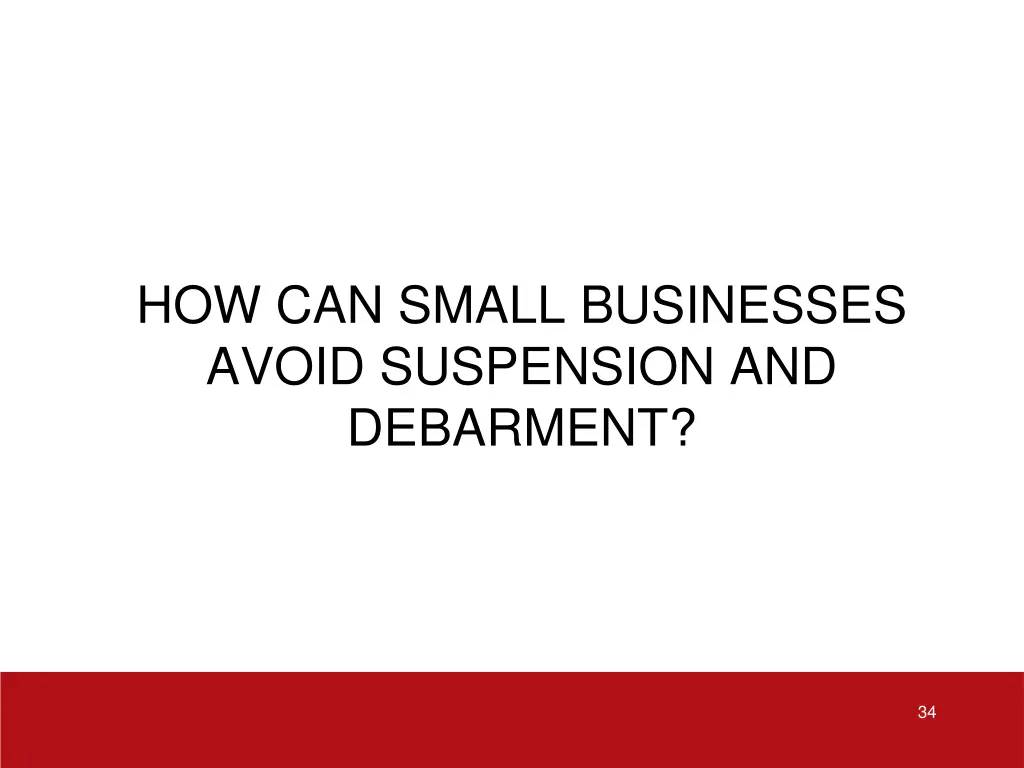 how can small businesses avoid suspension