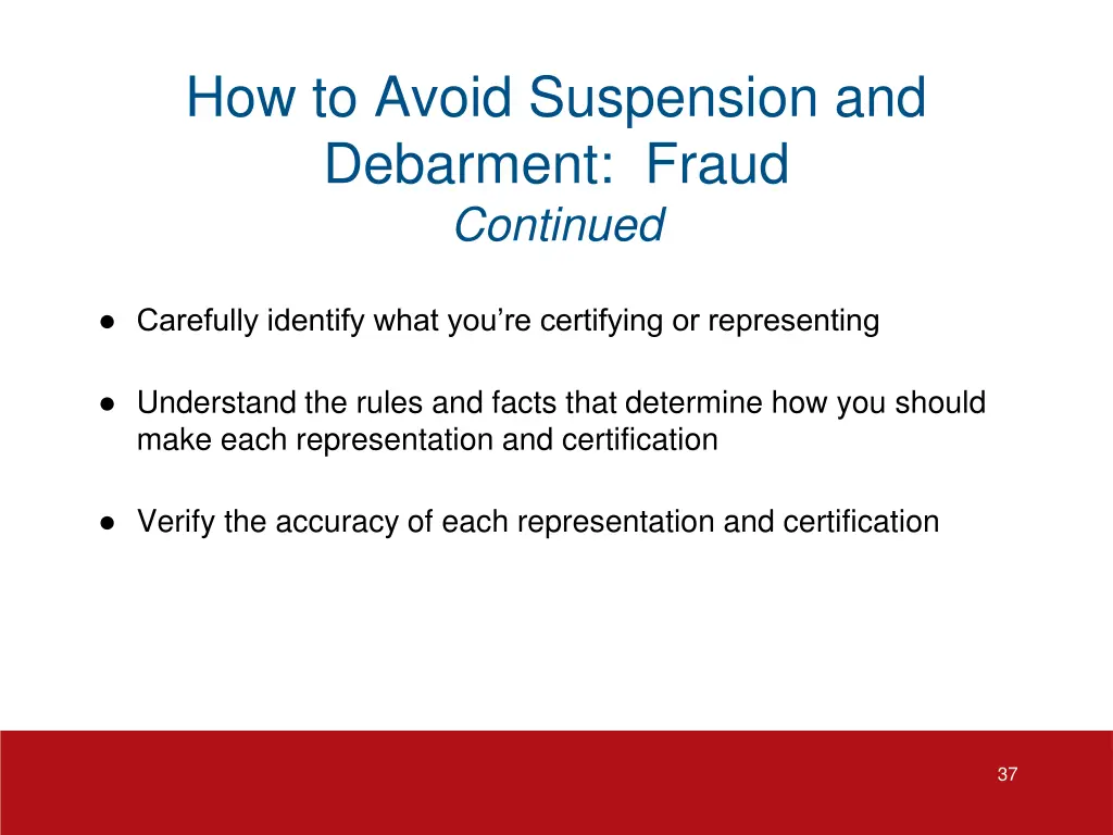 how to avoid suspension and debarment fraud 1