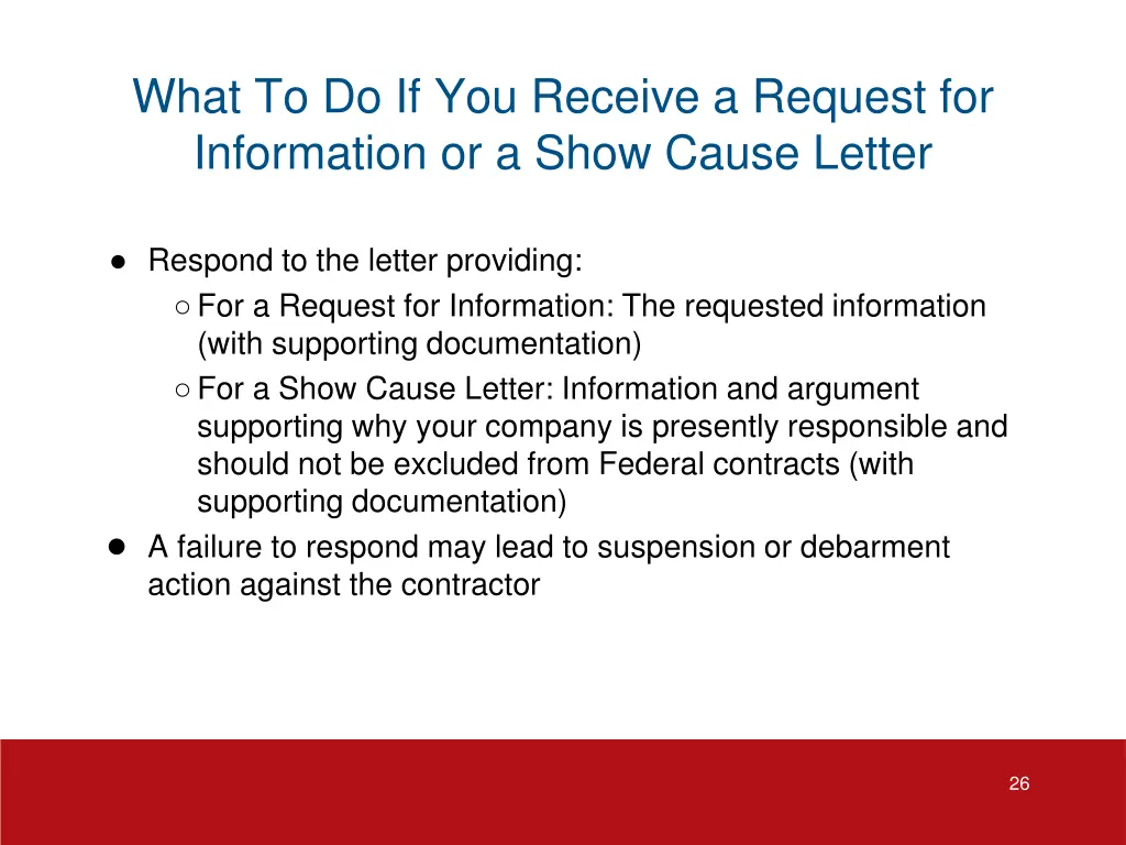 what to do if you receive a request 1