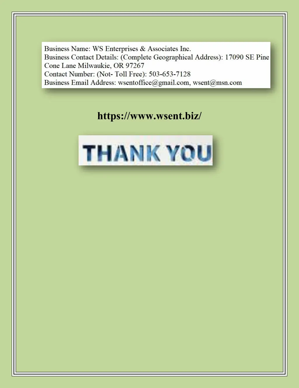 https www wsent biz