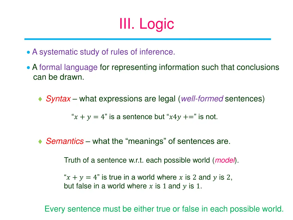 iii logic