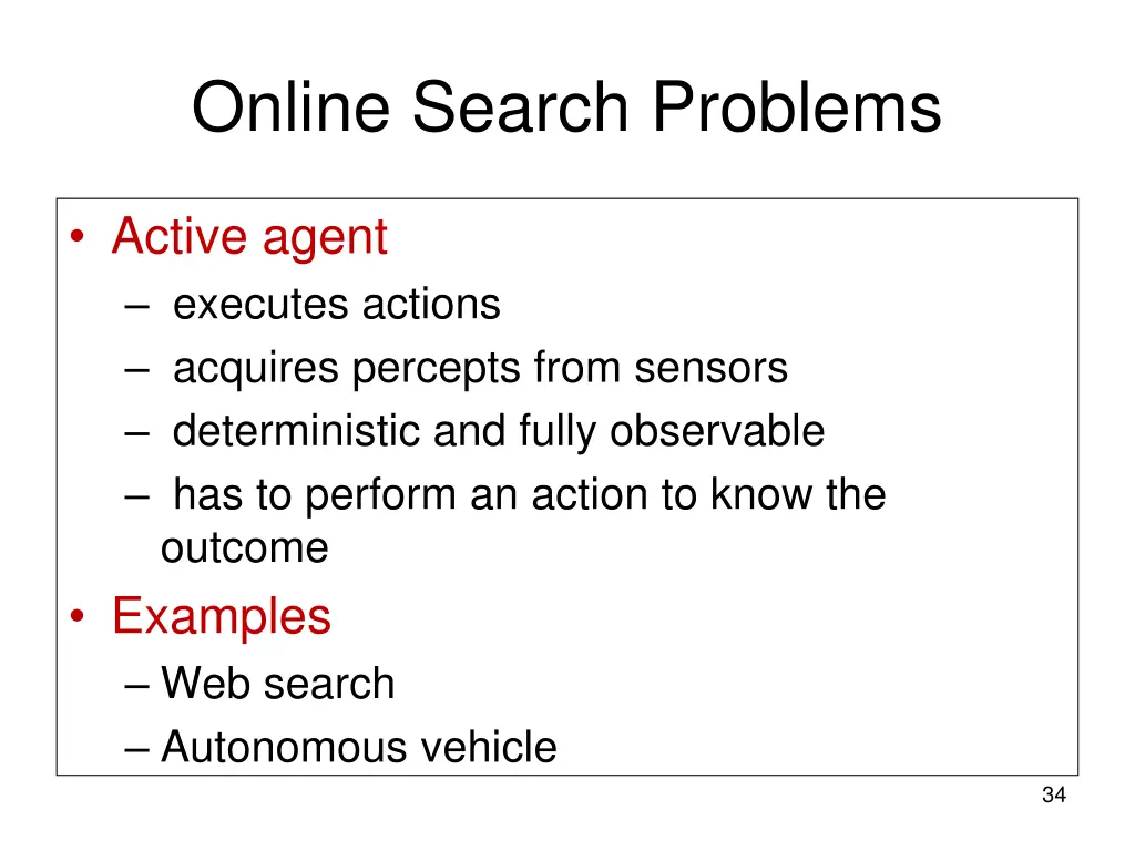 online search problems