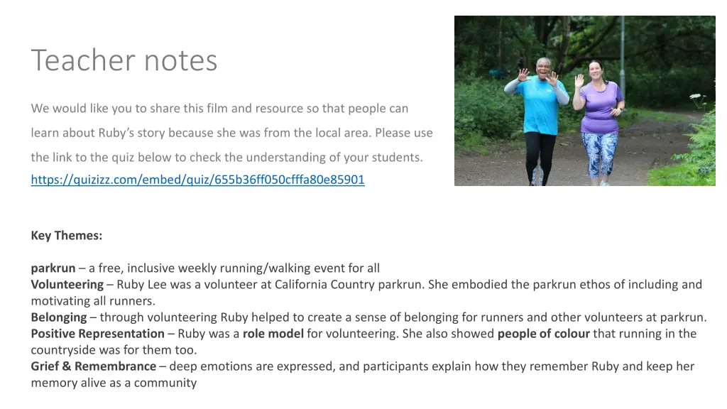 teacher notes