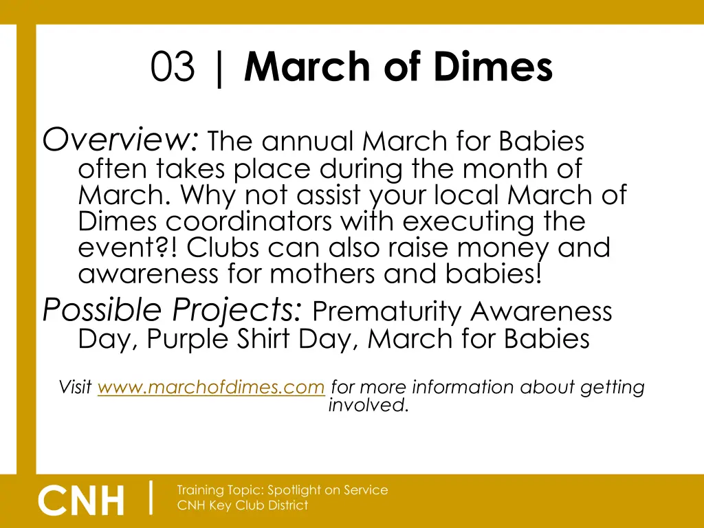 03 march of dimes
