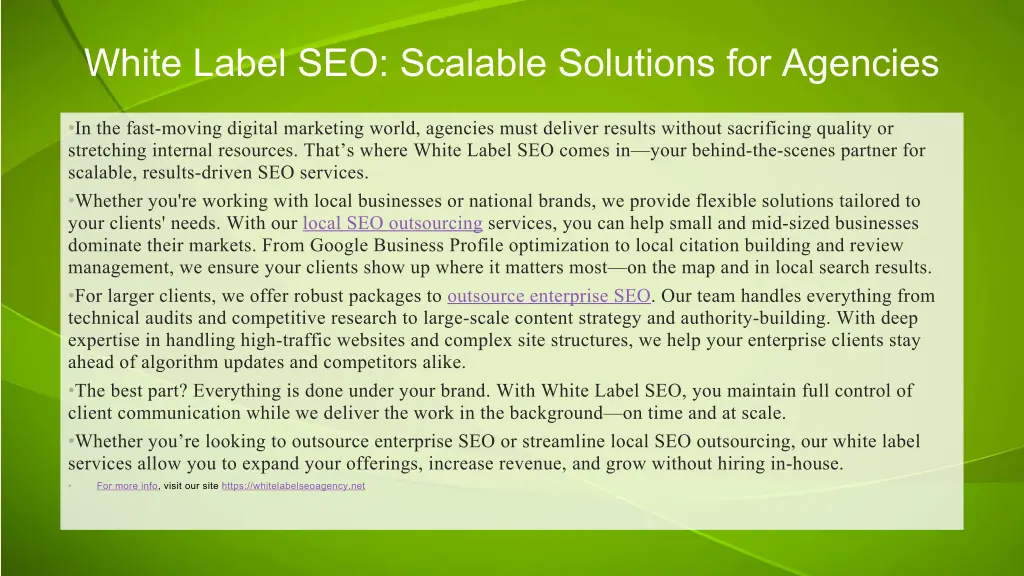 white label seo scalable solutions for agencies