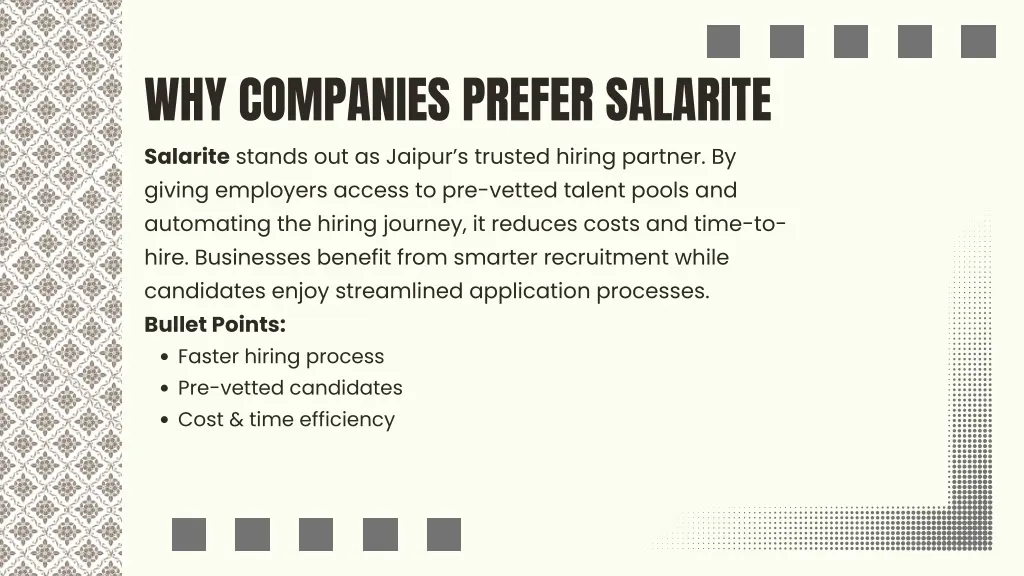 why companies prefer salarite salarite stands