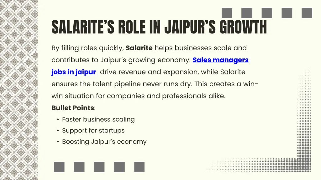salarite s role in jaipur s growth