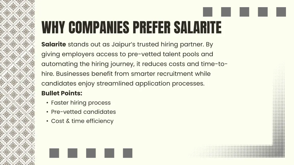 why companies prefer salarite salarite stands