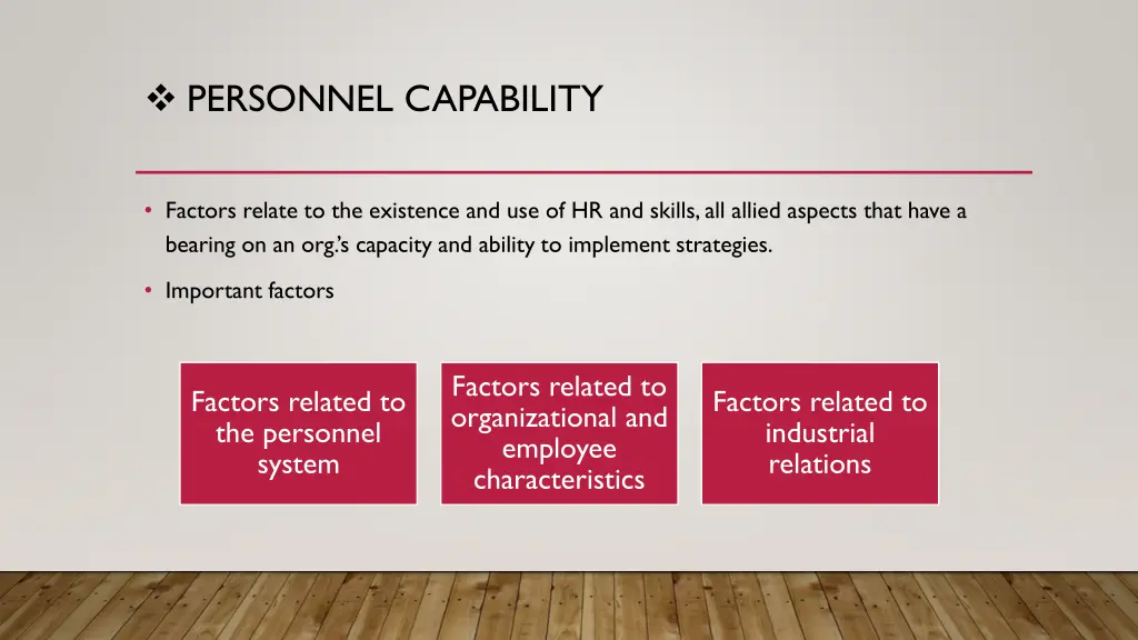 personnel capability