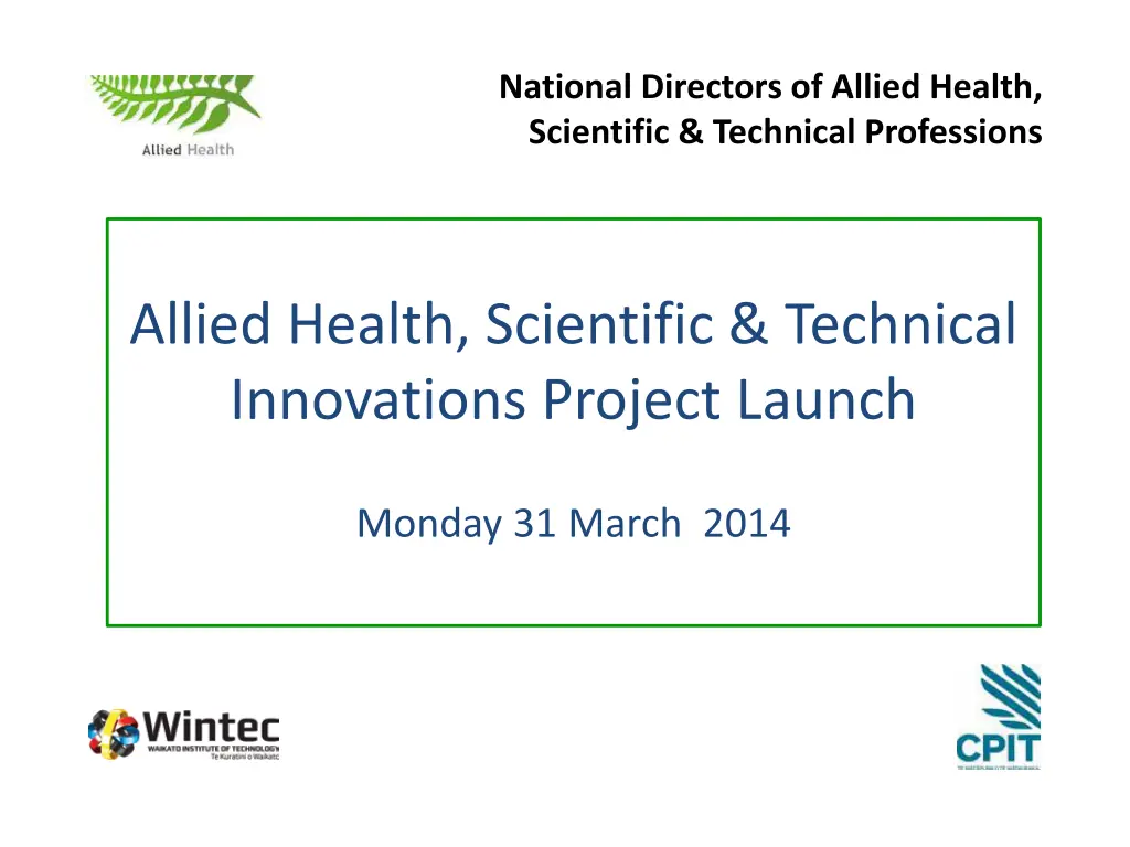 national directors of allied health scientific