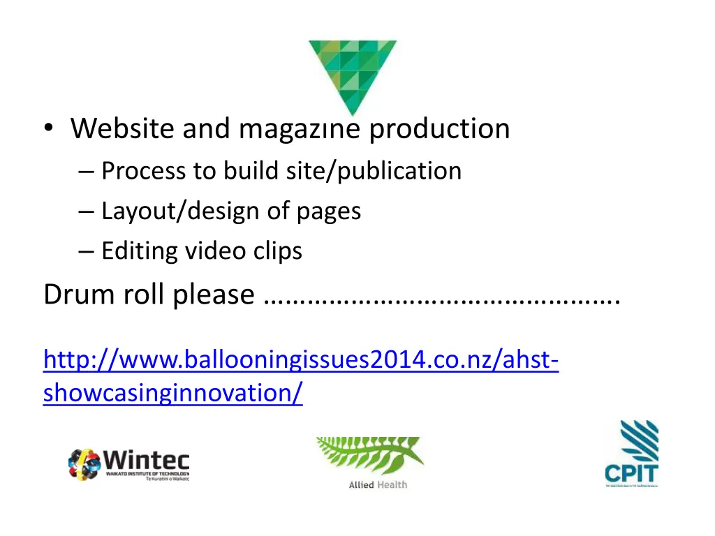 website and magazine production process to build