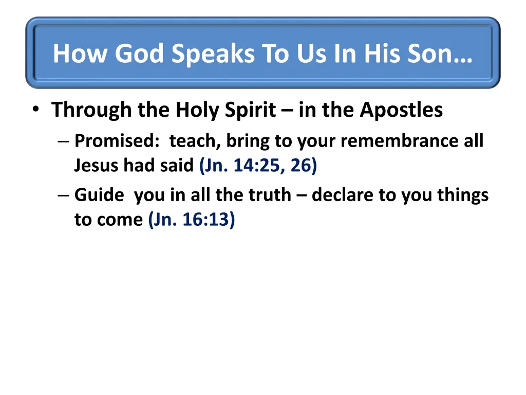 how god speaks to us in his son 1
