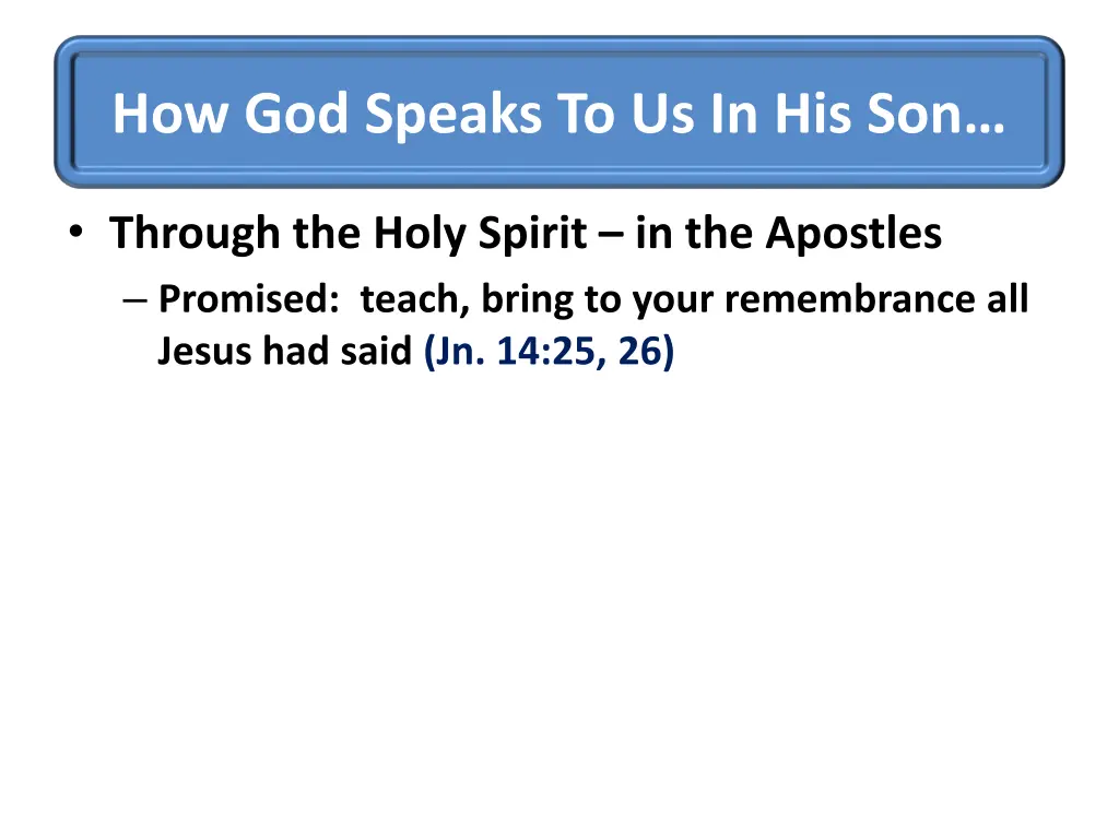 how god speaks to us in his son
