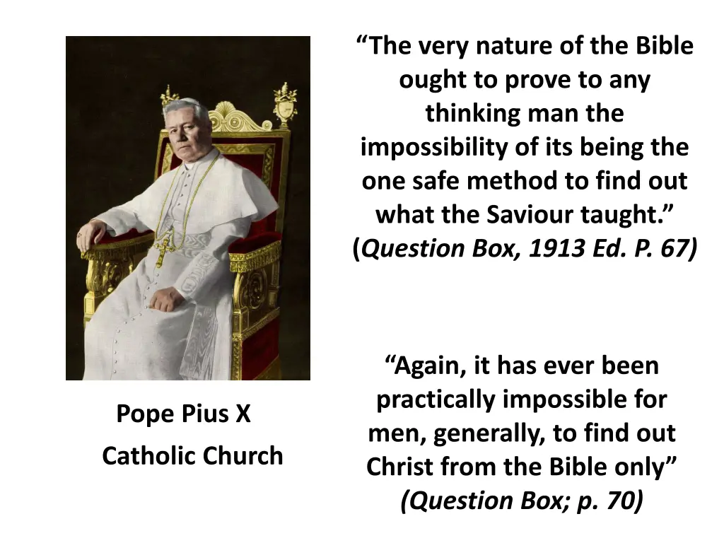 the very nature of the bible ought to prove