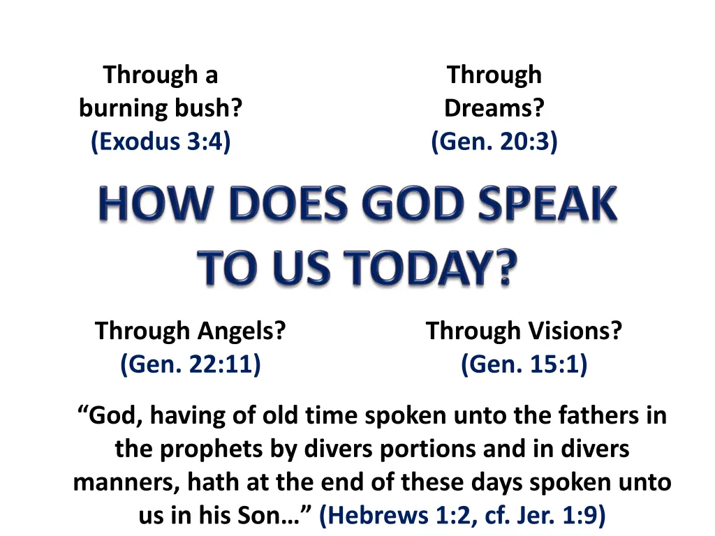 through a burning bush exodus 3 4 4