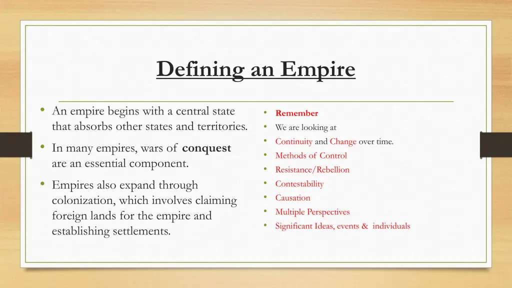 defining an empire