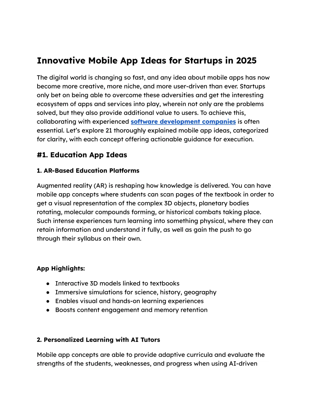innovative mobile app ideas for startups in 2025 1