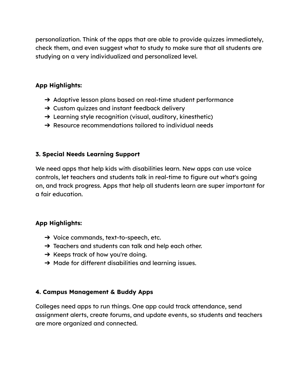 personalization think of the apps that are able