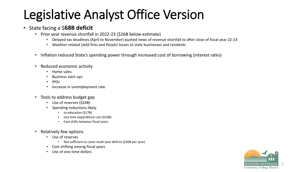 legislative analyst legislative analyst office
