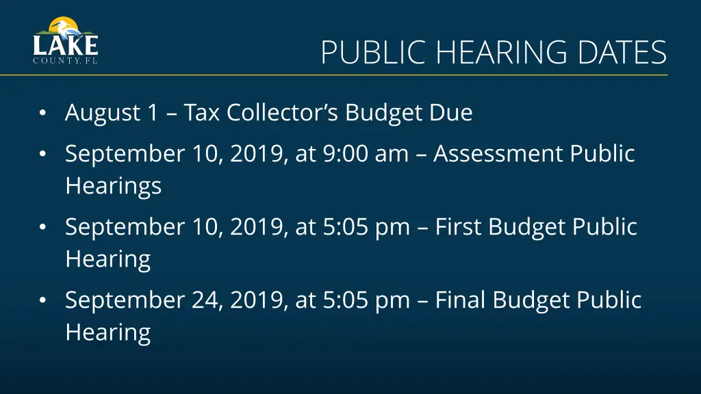 public hearing dates