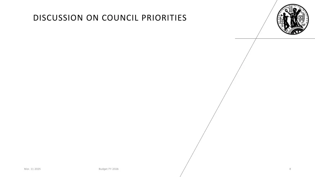 discussion on council priorities