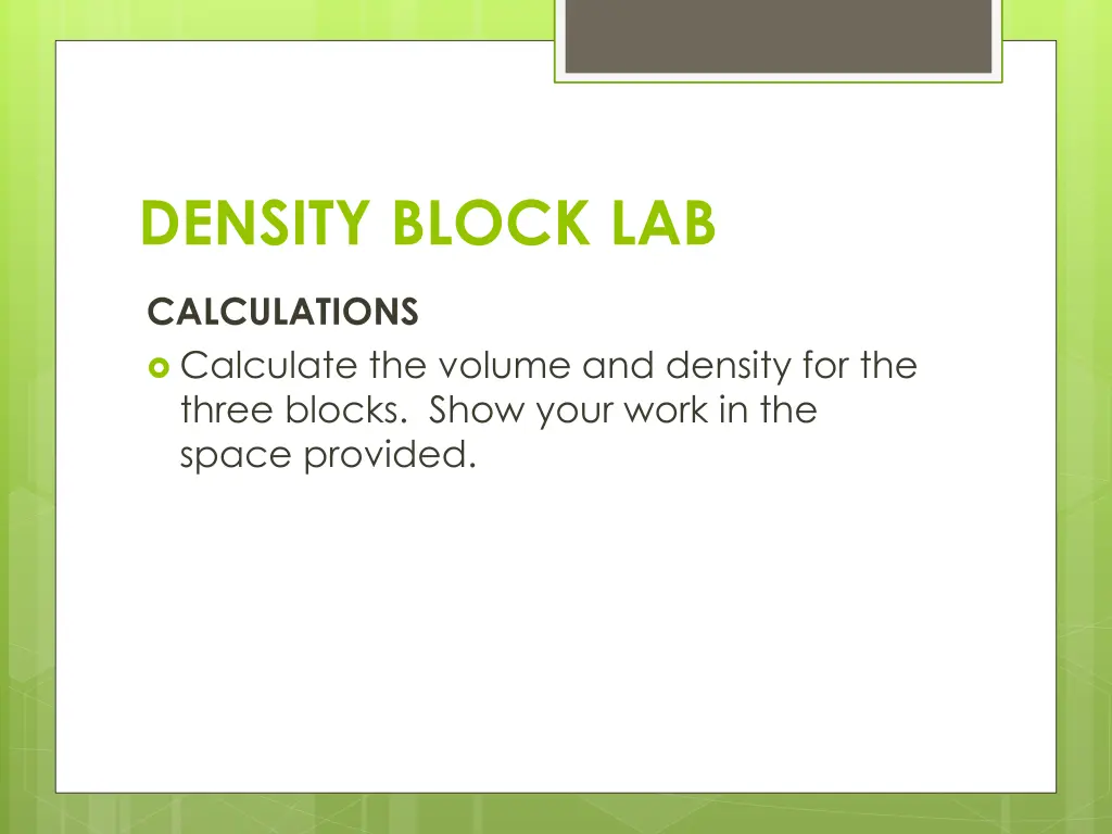 density block lab 3