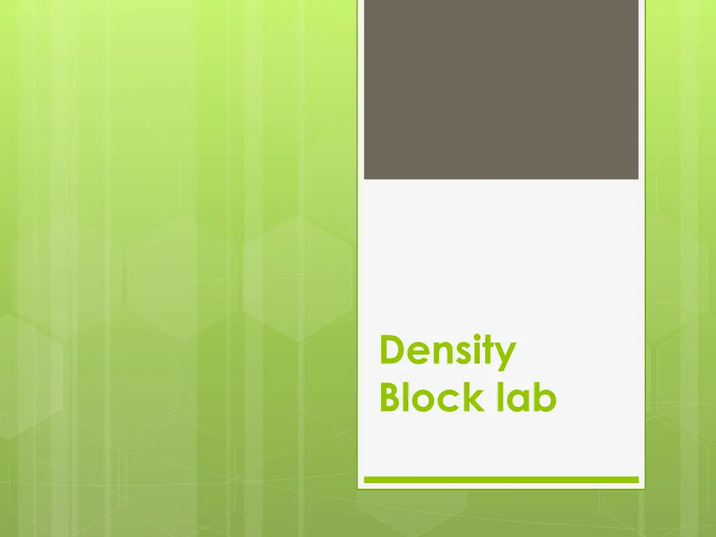 density block lab