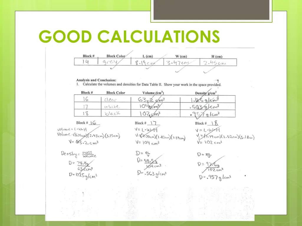 good calculations 1
