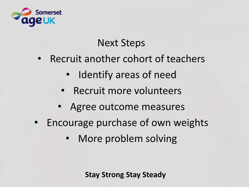 next steps