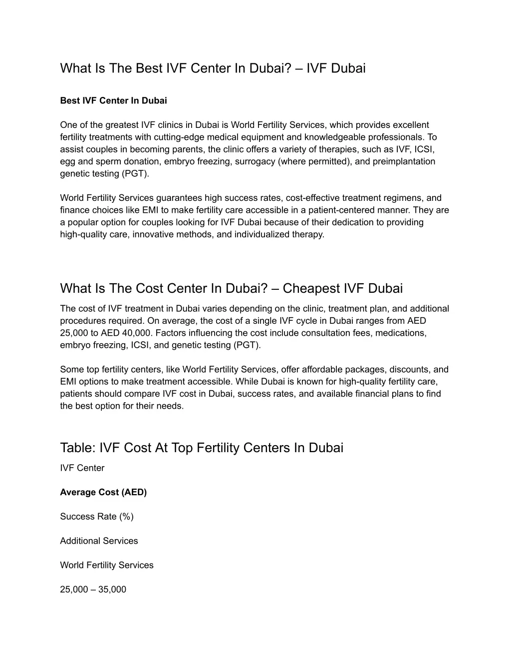 what is the best ivf center in dubai ivf dubai