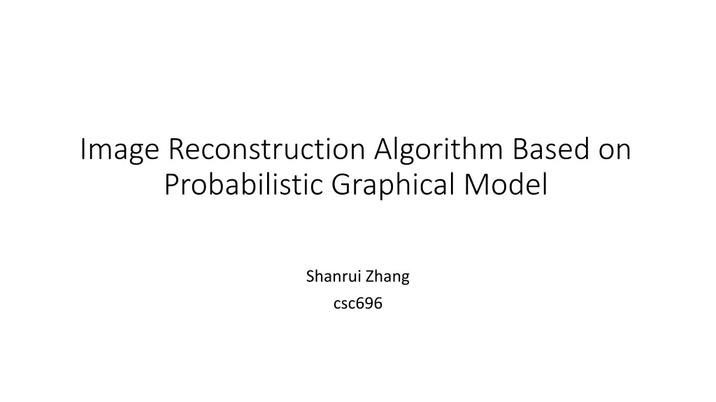 image reconstruction algorithm based