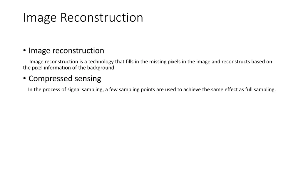 image reconstruction
